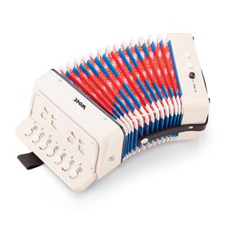 Accordion with music book - white